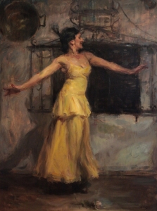 Flamenco Dancer in Yellow